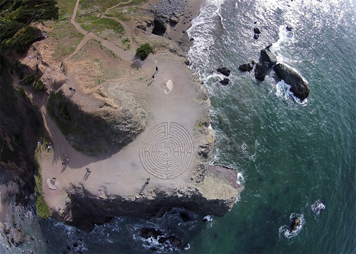 An overview of the labyrinth above Mile Rock Beach, aka "Dead Man's Point". Photo: SFGate