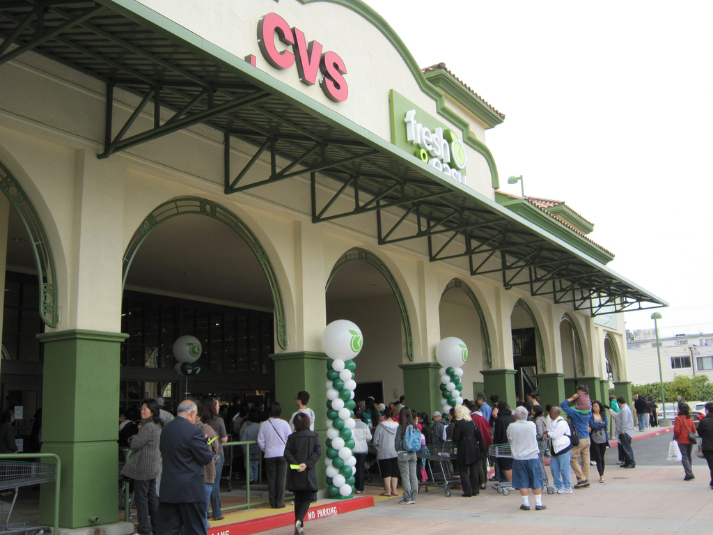 Shopper lines up for the grand opening in June 2011