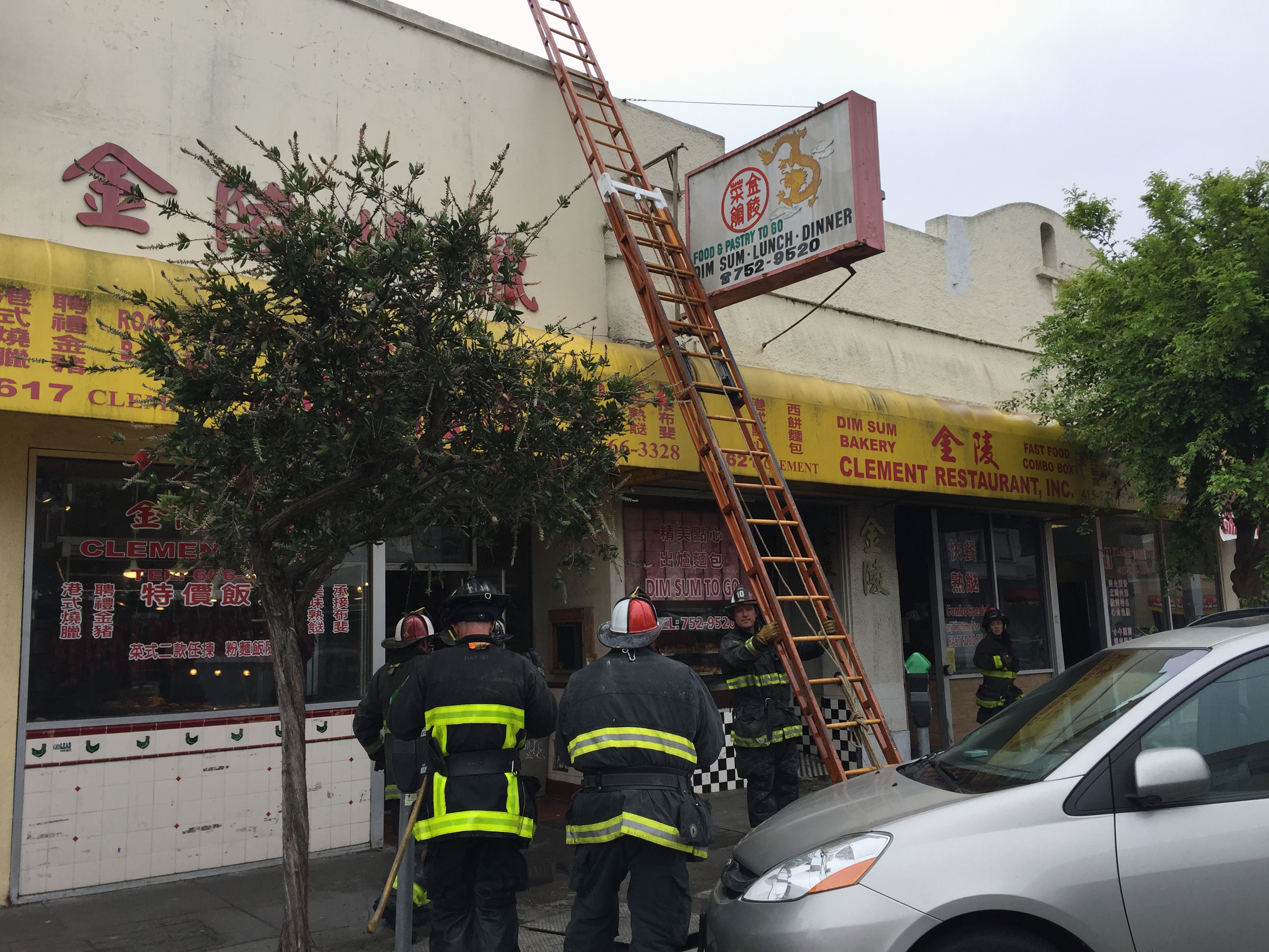 The fire broke out at a restaurant at 623 Clement Street