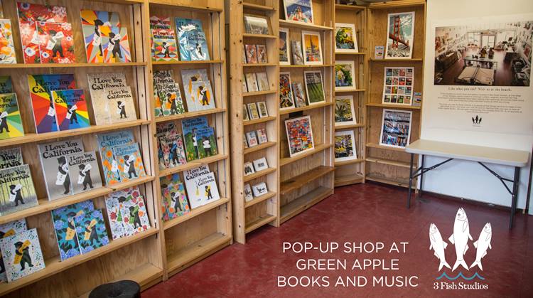 The 3 Fish Studios pop-up at Green Apple Books (520 Clement)