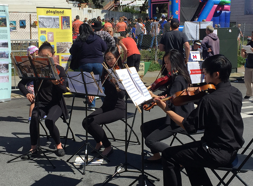A youth quartet plays at the festival