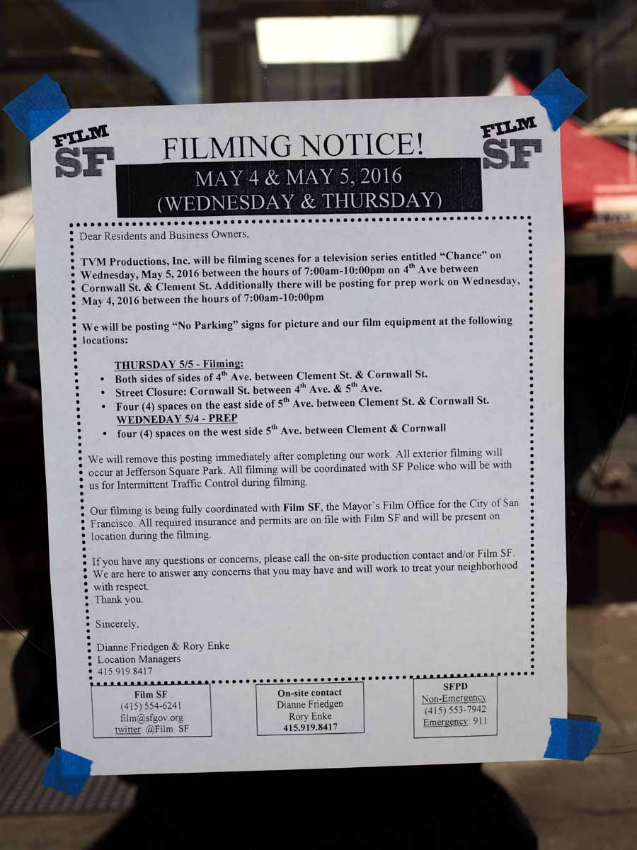 Filming Notice