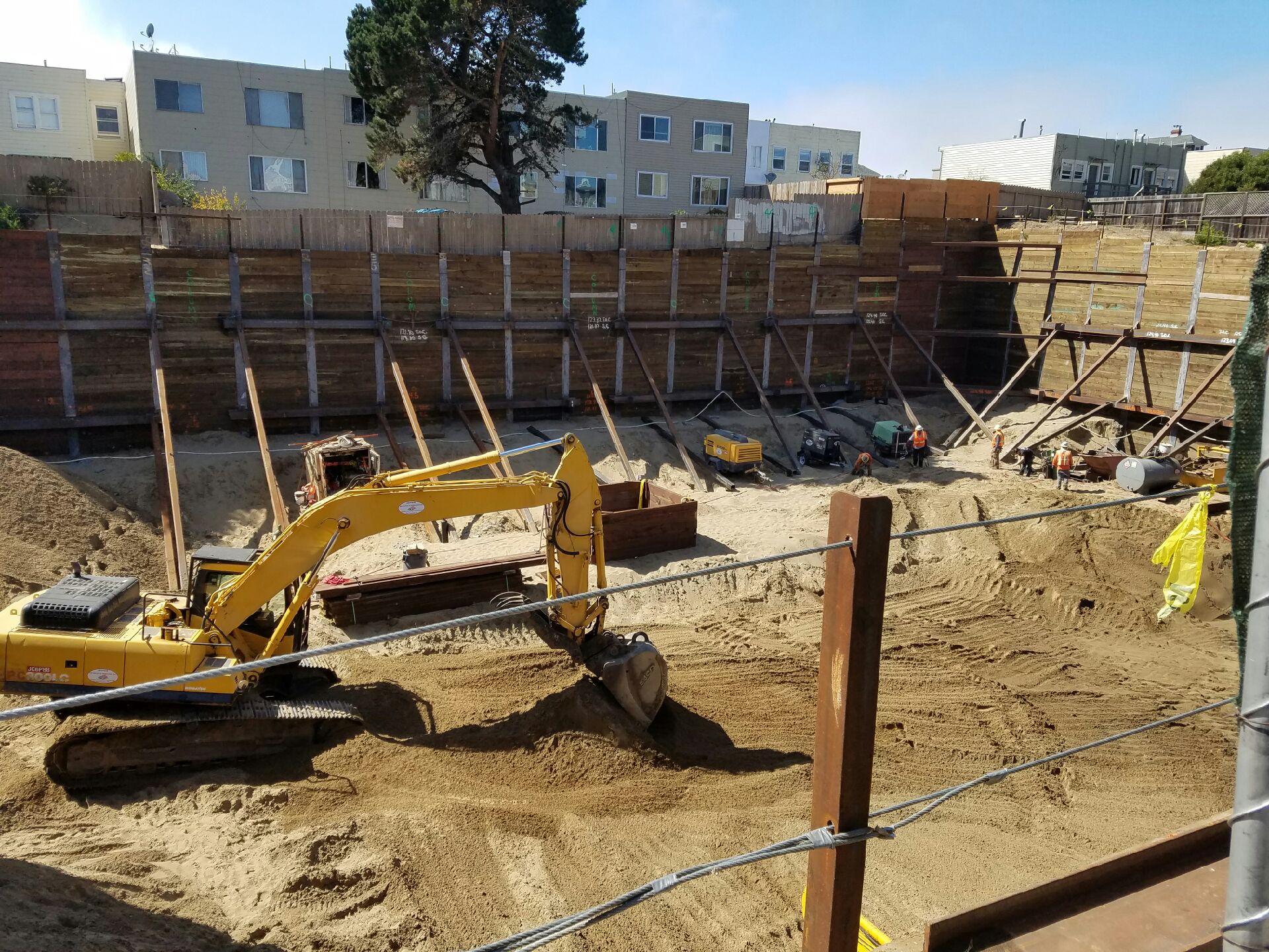 Excavation work going on at the new Alexandria Residences site