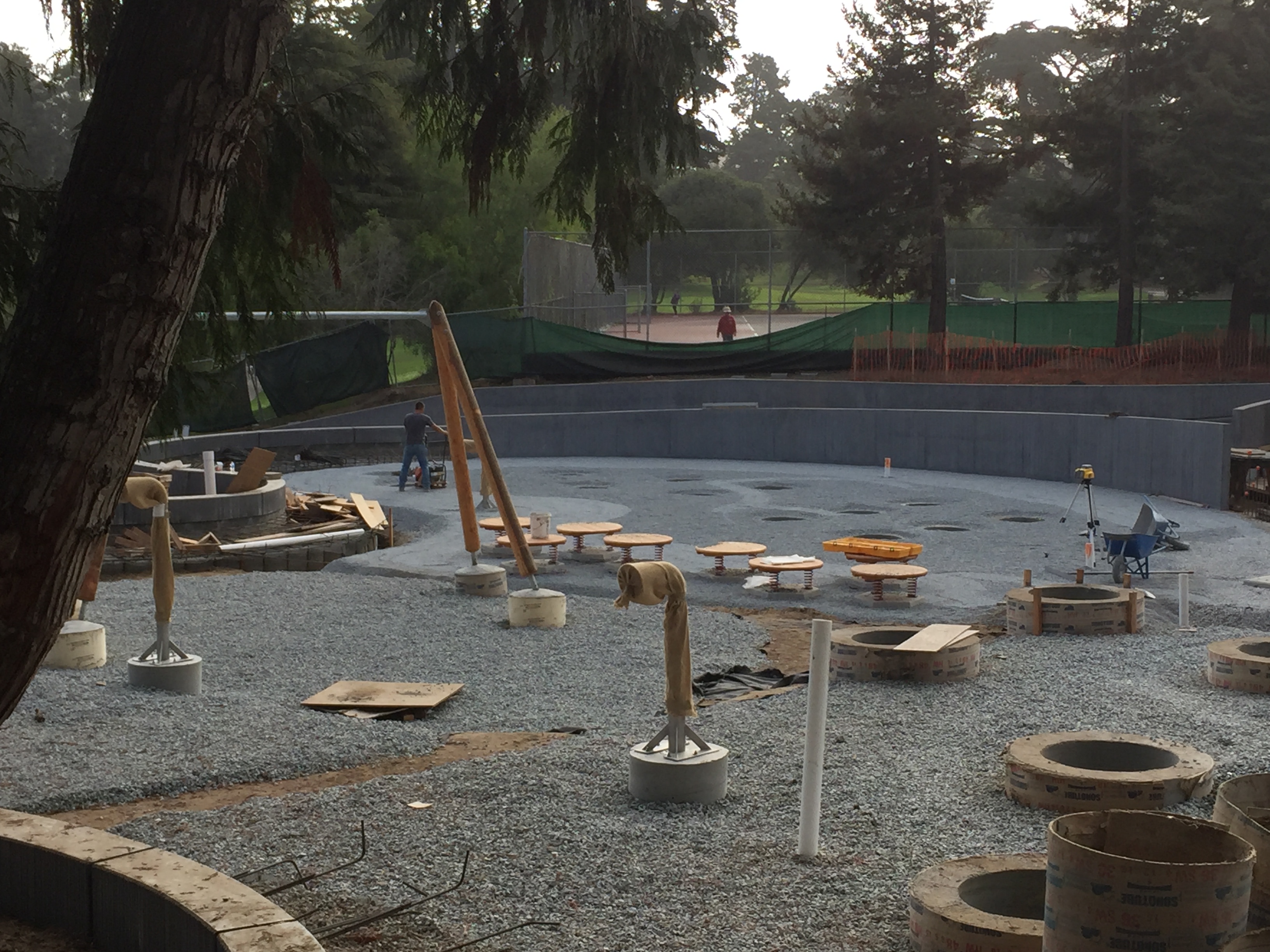 Under construction: The north end of the Mt Lake Park playground