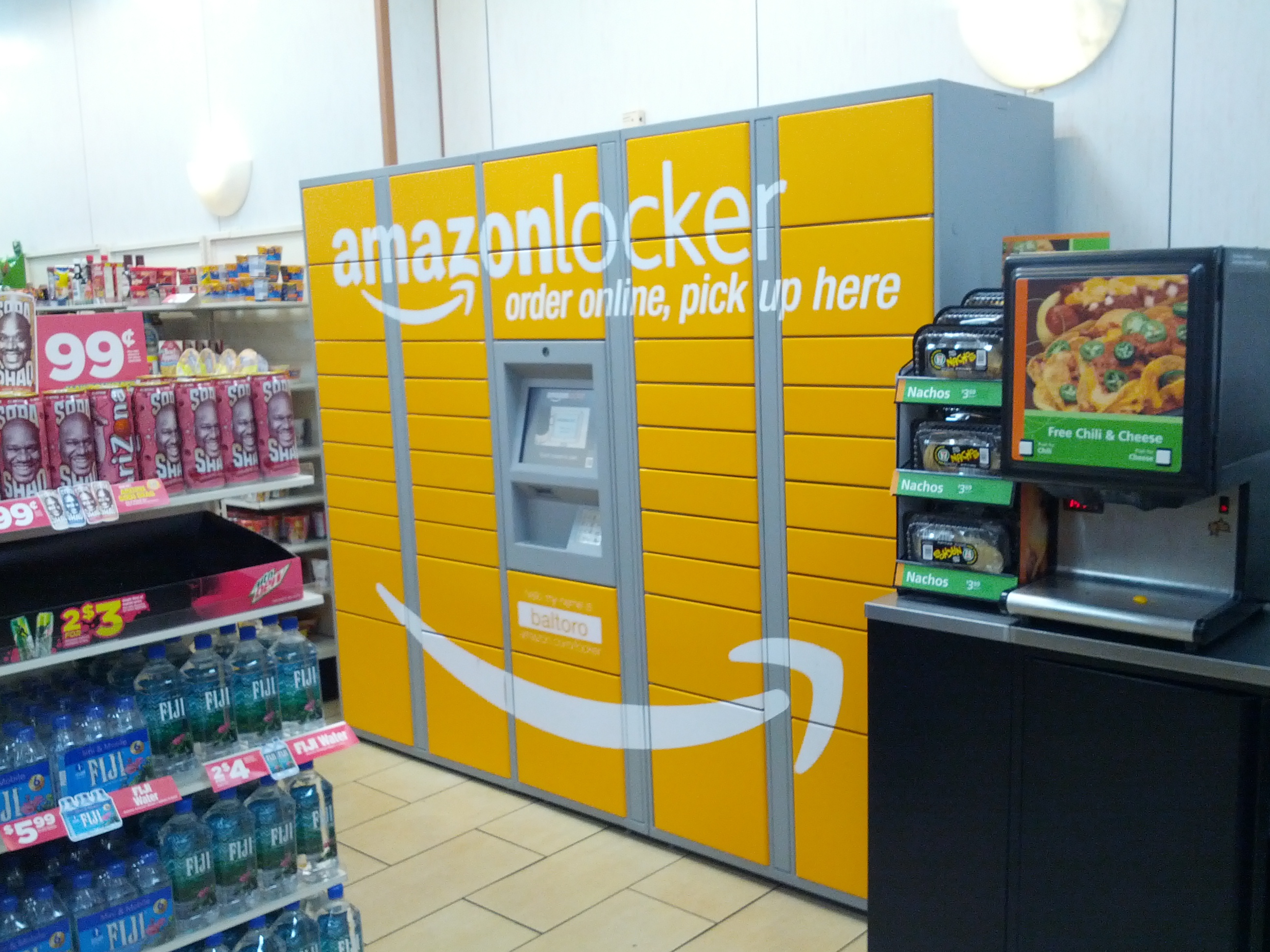 An Amazon Locker inside a store in New York. A similar locker is available at the 7-Eleven store at 5100 Geary here in the Richmond District.